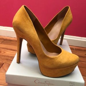 Stylish yellow heels